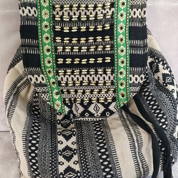 Boho Geometric Pattern Backpack - Picture 2 of 3